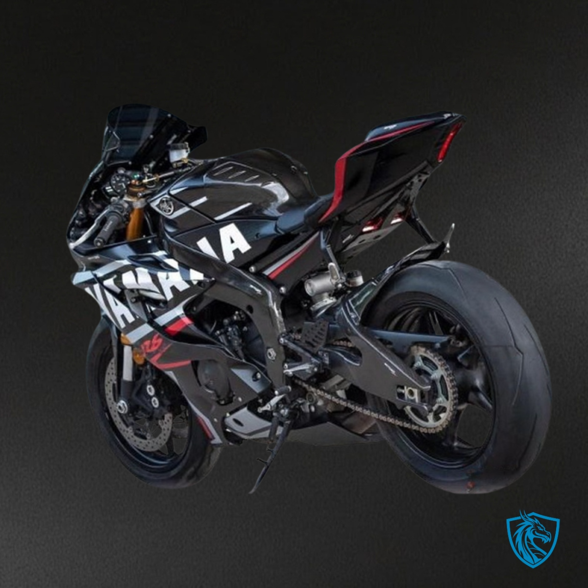 Yamaha YZF R6 (2017-2019) Black, Blue & White Logo Matte - Custom ABS Fairing Kit