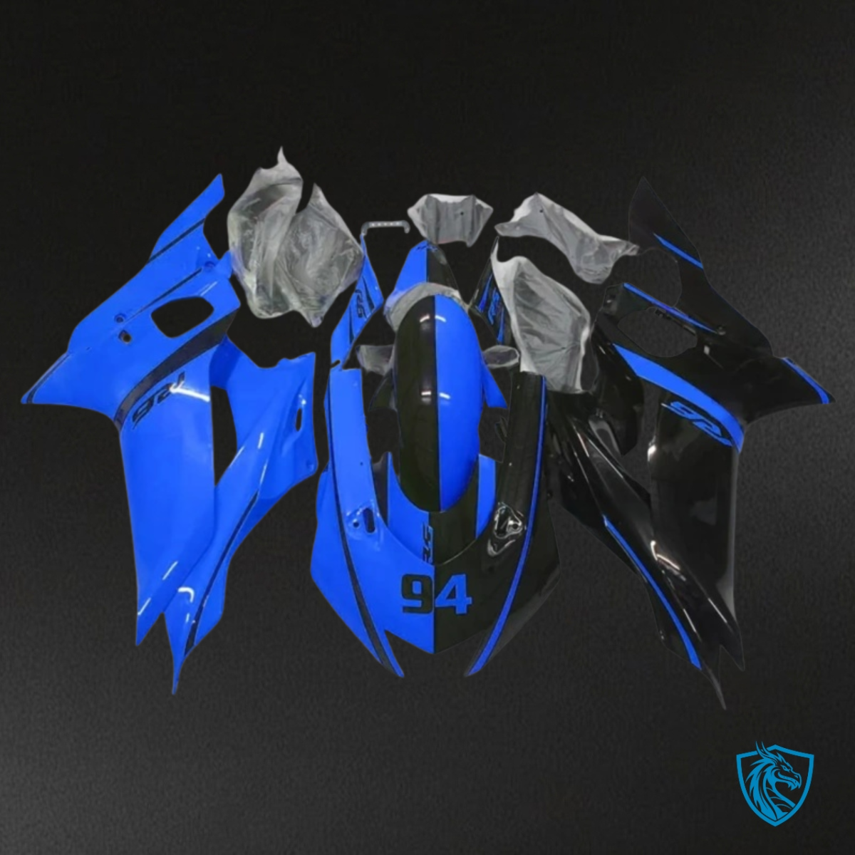 Yamaha YZF R6 (2017-2019) Gloss Blue & Black - MERGEment Motorcycle Fairings Kit