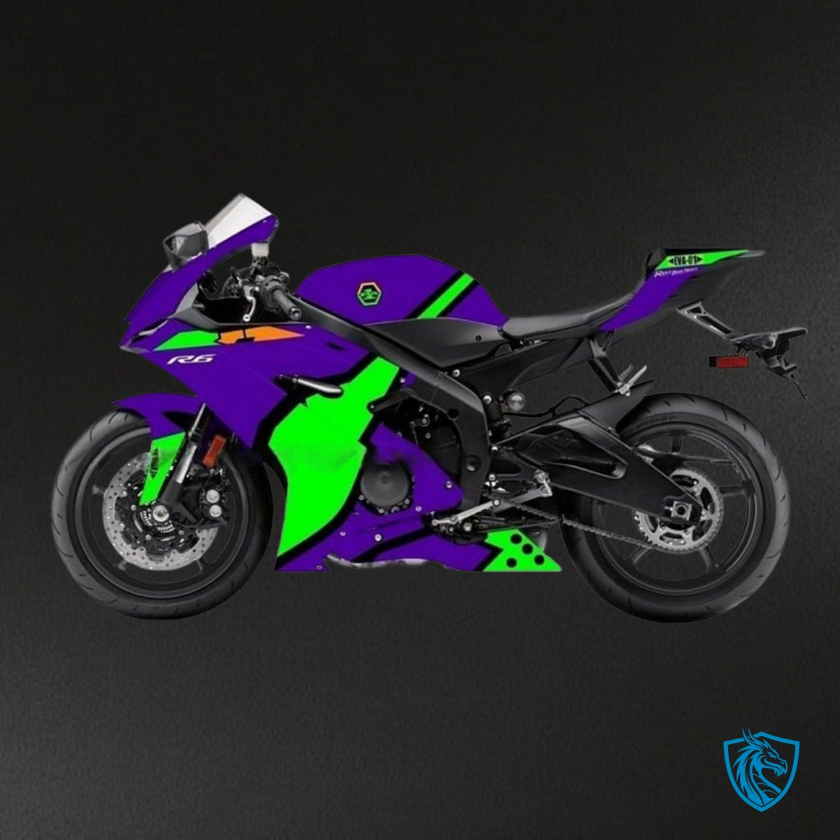 Yamaha YZF R6 (2017-2019) Purple & Green - Custom ABS Fairing Kit