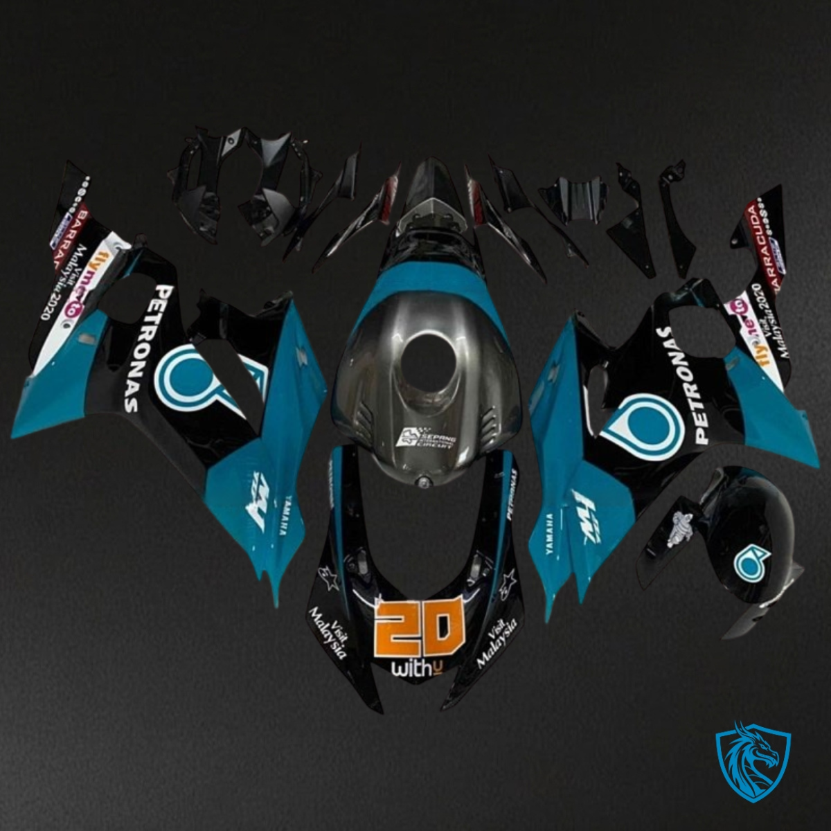 Yamaha YZF R6 (2017-2019) Green & Black Fairing Kit | ABS Bodywork