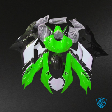 Yamaha YZF R6 (2017-2019) Green, White & Black - Custom ABS Fairing Kit