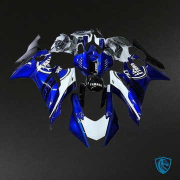 Yamaha YZF R6 (2017-2019) Lucky Strike White & Blue Fairing Kit - Aftermarket ABS Bodywork