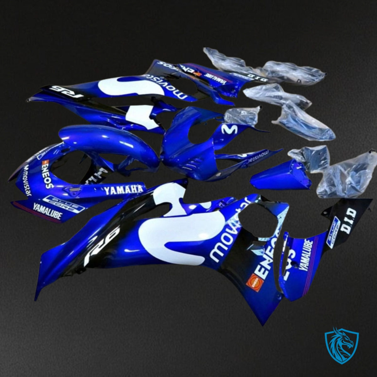 Yamaha YZF R6 (2017-2019) Movistar Blue & White - MERGEment Motorcycle Fairings Kit