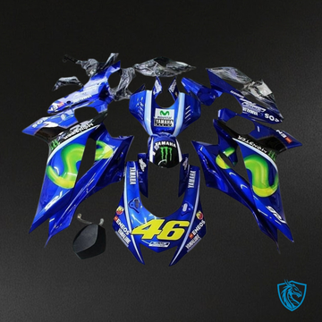 Yamaha YZF R6 (2017-2019) Movistar Blue & Green Logos Fairing Kit | ABS Bodywork
