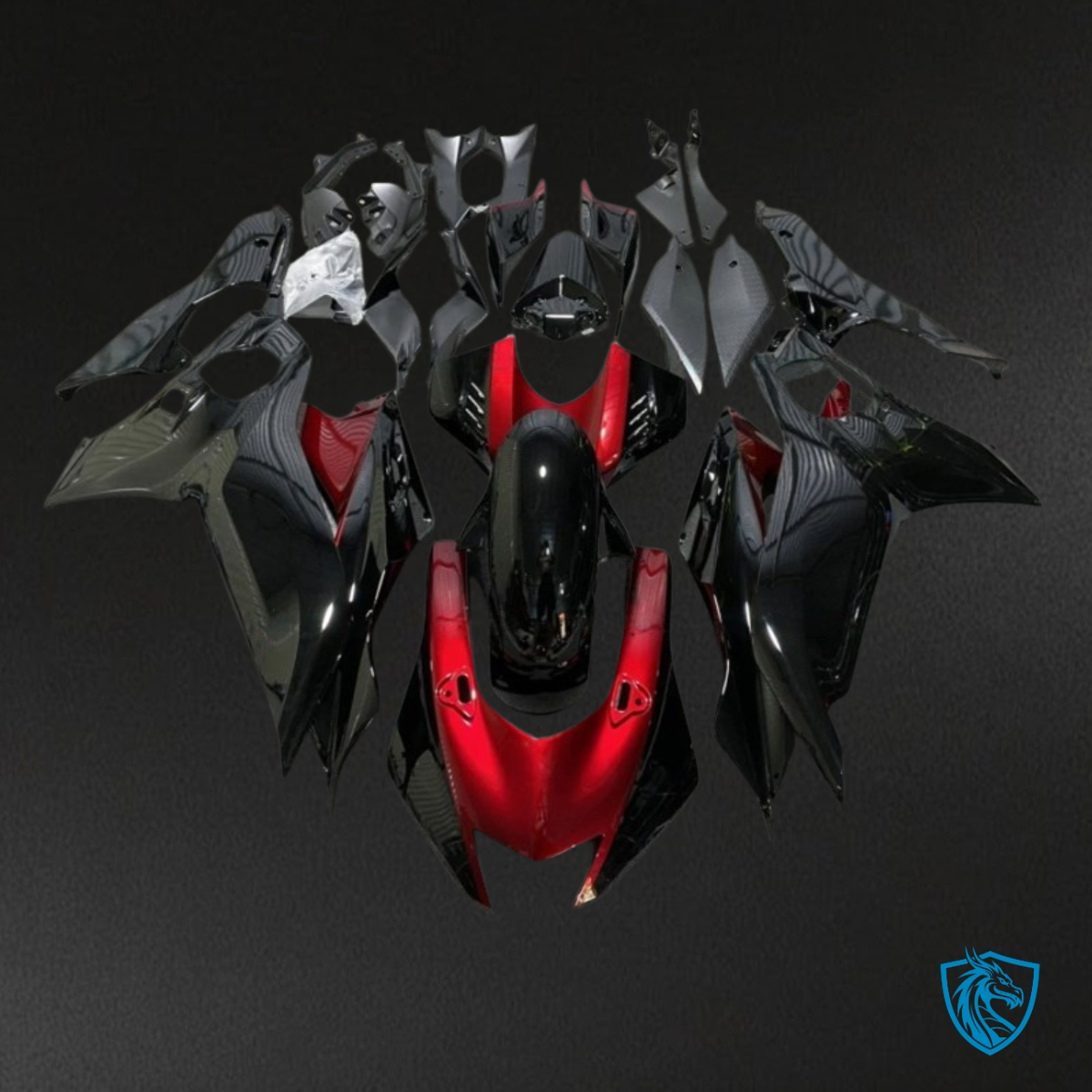 Yamaha YZF R6 (2017-2019) Red & Black - Custom ABS Fairing Kit