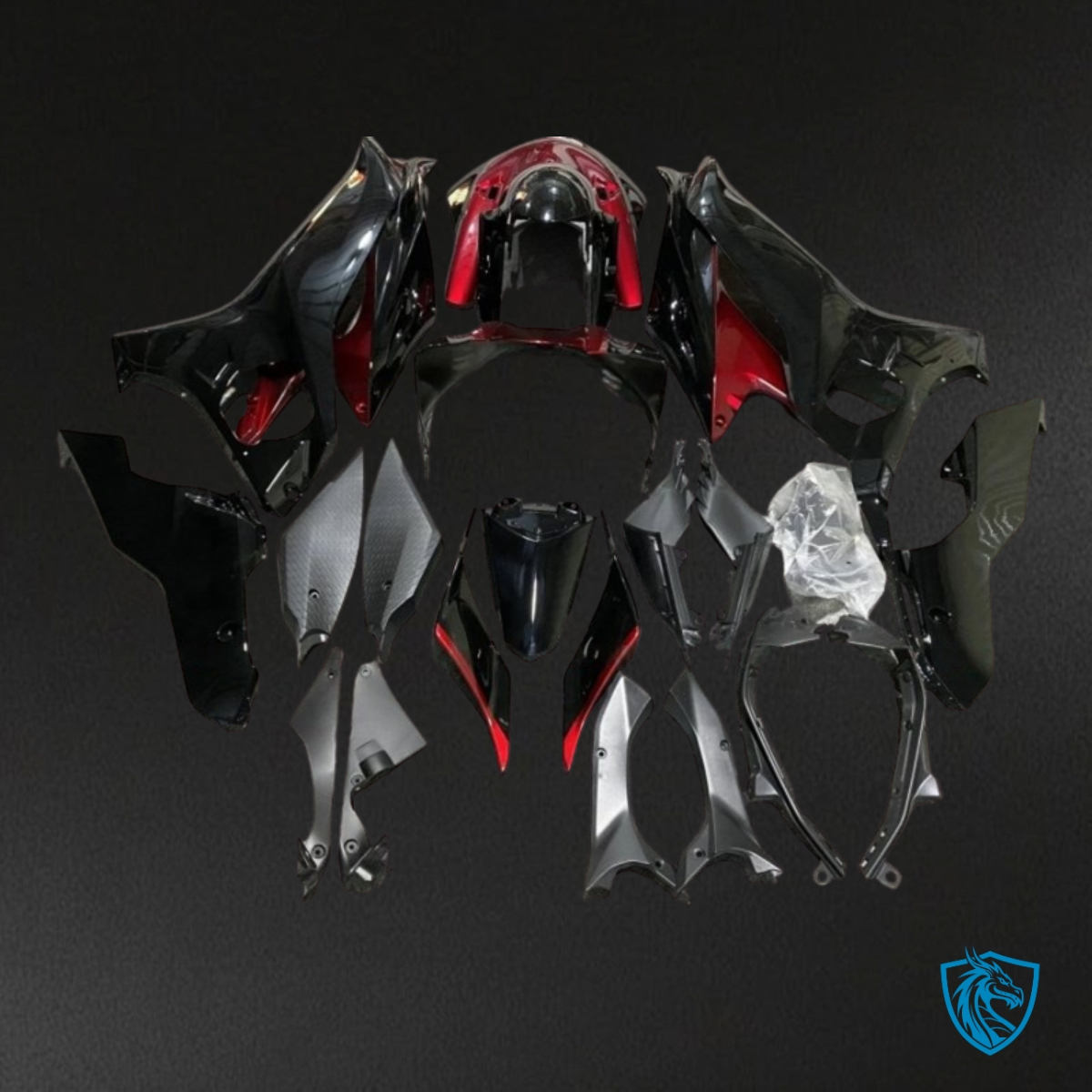 Yamaha YZF R6 (2017-2019) Red & Black - Custom ABS Fairing Kit