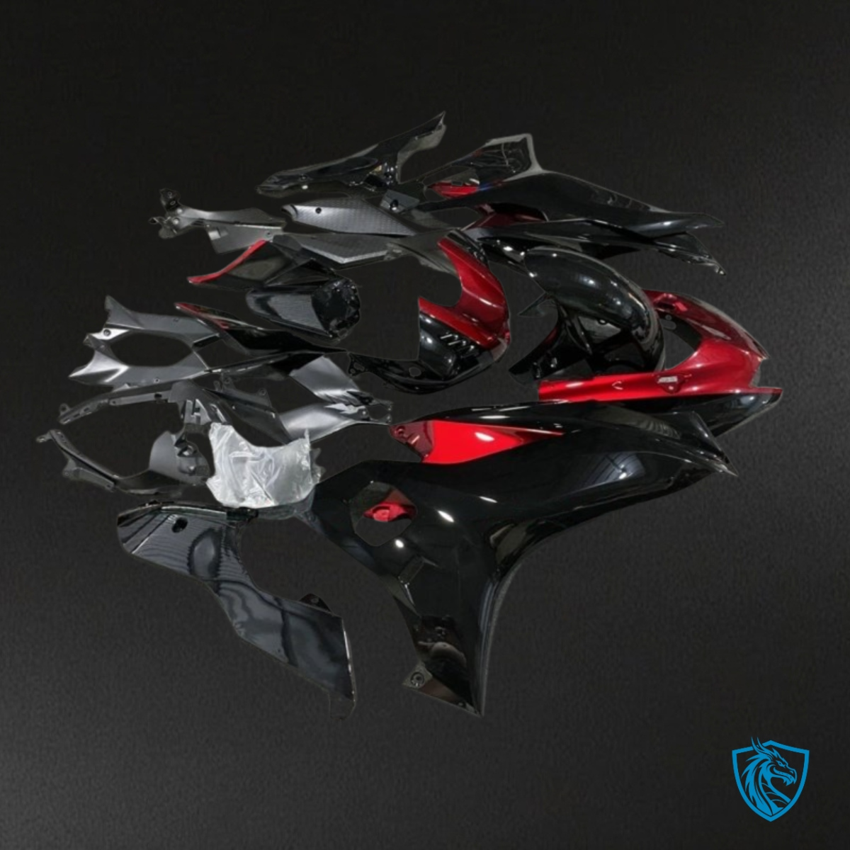 Yamaha YZF R6 (2017-2019) Red & Black - Custom ABS Fairing Kit
