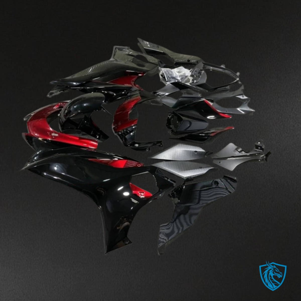 Yamaha YZF R6 (2017-2019) Red & Black - Custom ABS Fairing Kit