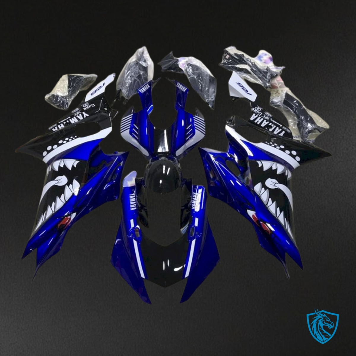 Yamaha YZF R6 (2017-2019) Blue & Black Shark Fairings Kit | ABS Bodywork