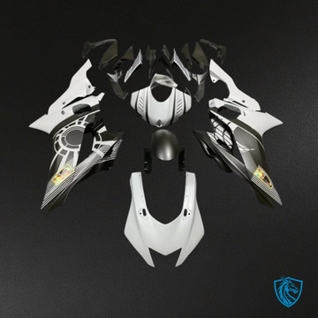 Yamaha YZF R6 (2017-2019) White & Black - MERGEment Motorcycle Fairings Kit