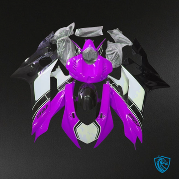 Yamaha YZF R6 (2017-2019) Purple, White & Black Fairing Kit - Aftermarket ABS Bodywork