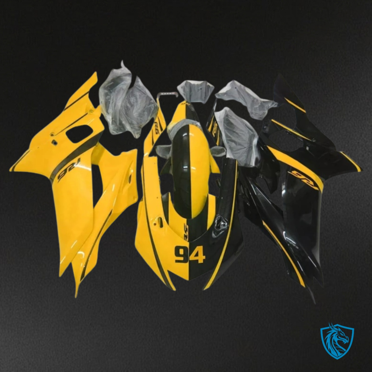 Yamaha YZF R6 (2017-2019) Yellow & Black - Custom ABS Fairing Kit