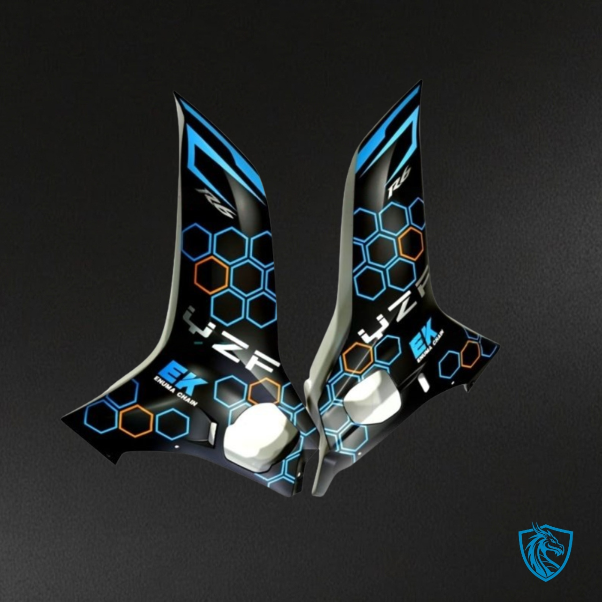 Yamaha YZF R6 (2017-2019) Black & Blue - Custom ABS Fairing Kit