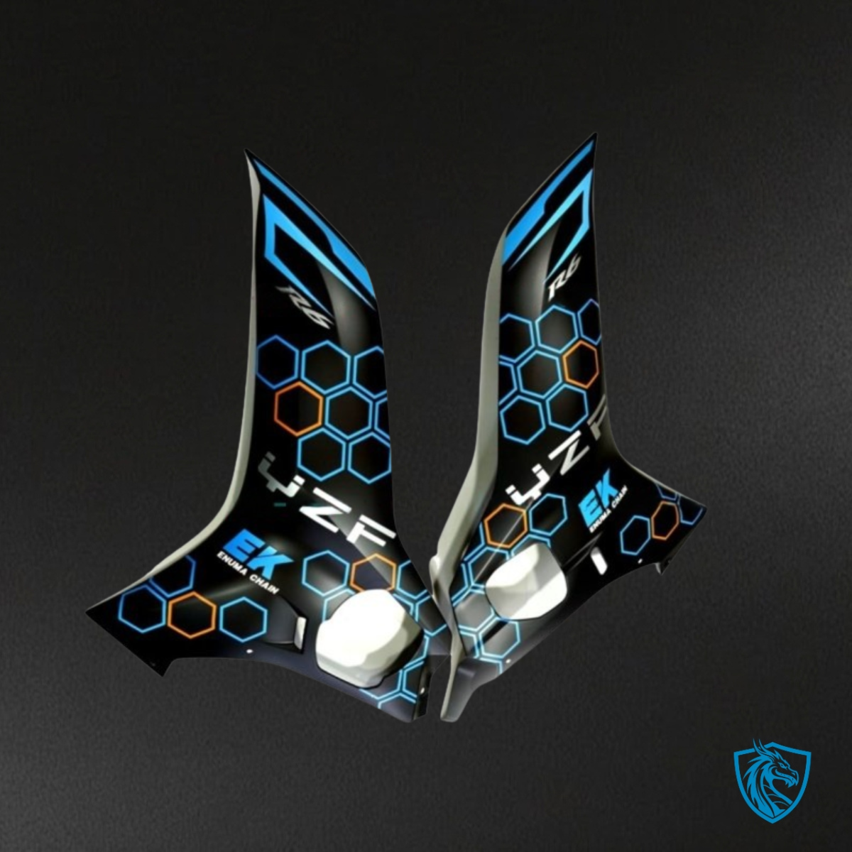 Yamaha YZF R6 (2017-2019) Matte Black & Blue Fairing Kit - Aftermarket ABS Bodywork