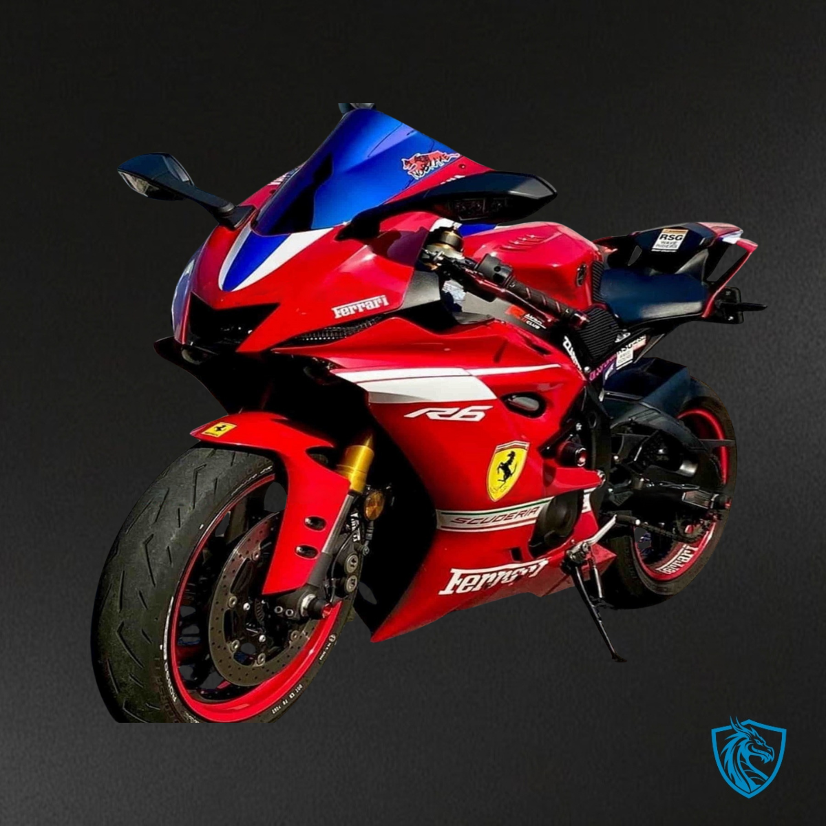 Yamaha YZF R6 (2017-2019) Red & White Ferrari Fairing Kit - Aftermarket ABS Bodywork