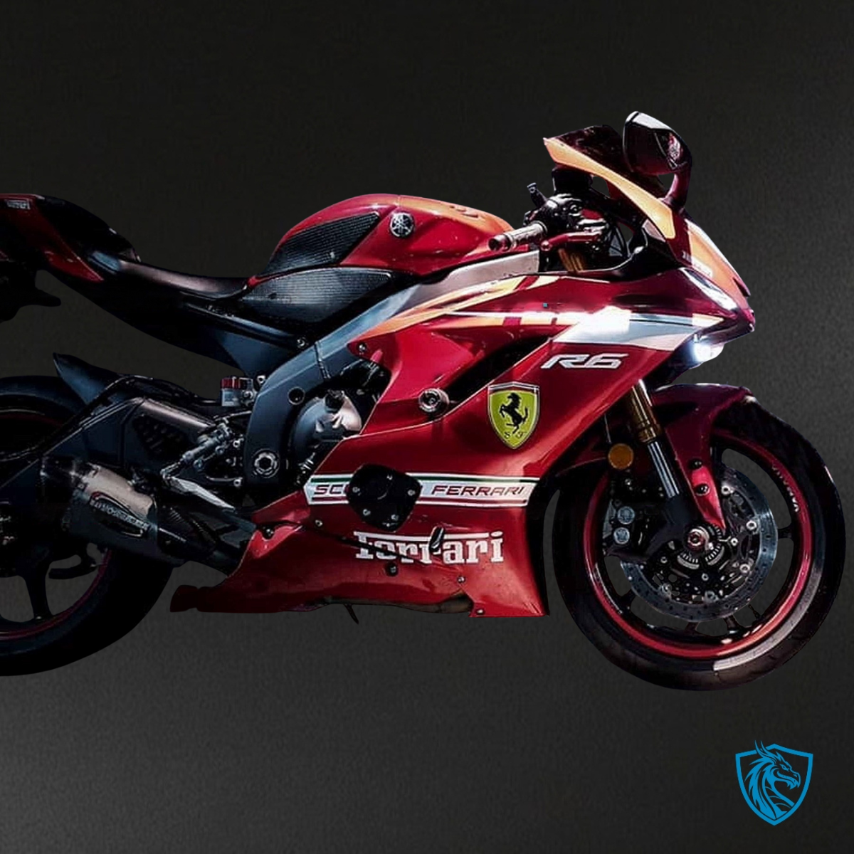Yamaha YZF R6 (2017-2019) Red & White Ferrari Fairing Kit - Aftermarket ABS Bodywork