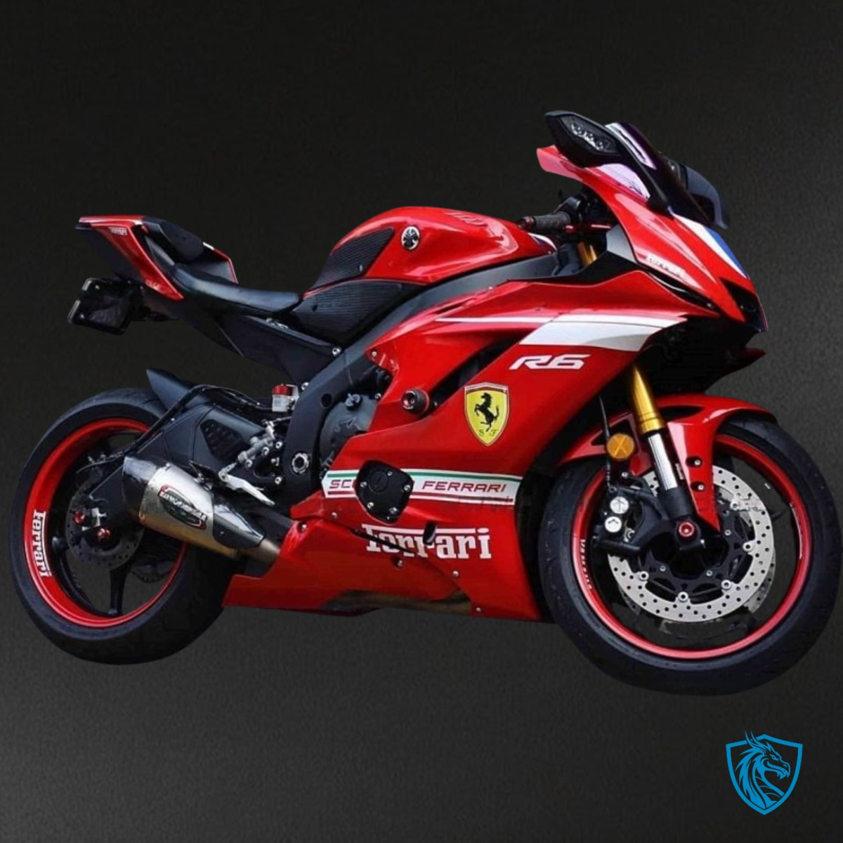Yamaha YZF R6 (2017-2019) Red & White Ferrari Fairing Kit - Aftermarket ABS Bodywork