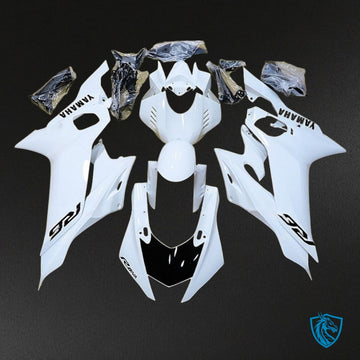 Yamaha YZF R6 (2017-2019) White & Black Logo - Custom ABS Fairing Kit