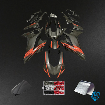 Yamaha YZF R6 (2017-2023) Carbon Fiber Black & Orange Custom - Fairing Kit