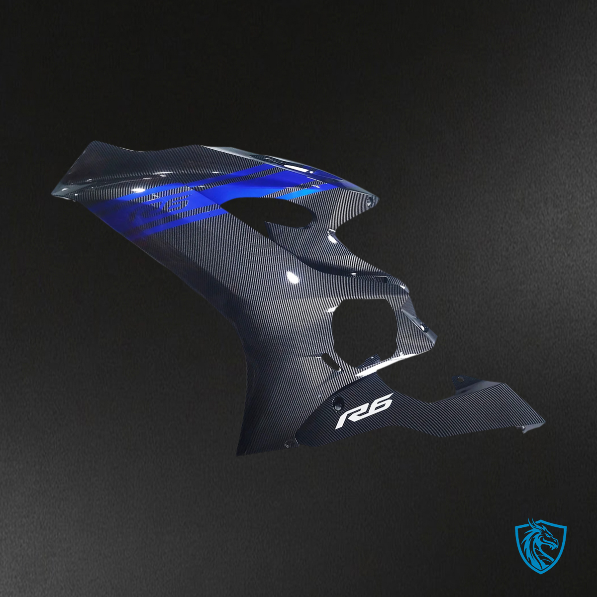 Yamaha YZF R6 (2017-2023) Carbon Fiber Blue & Black - Custom Fairing Kit