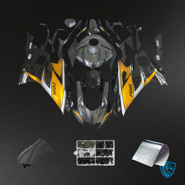 Yamaha YZF R6 (2017-2023) Carbon Fiber Gold & Black - Aftermarket Fairing Kit