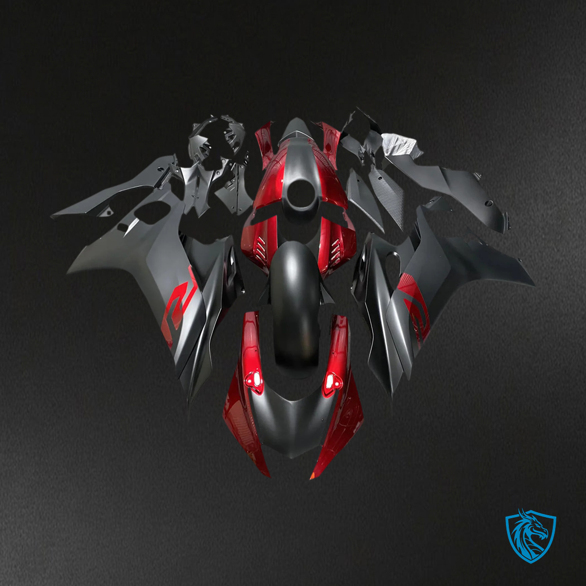 Yamaha YZF R6 (2017-2023) Dark Red & Black - Aftermarket Fairing Kit