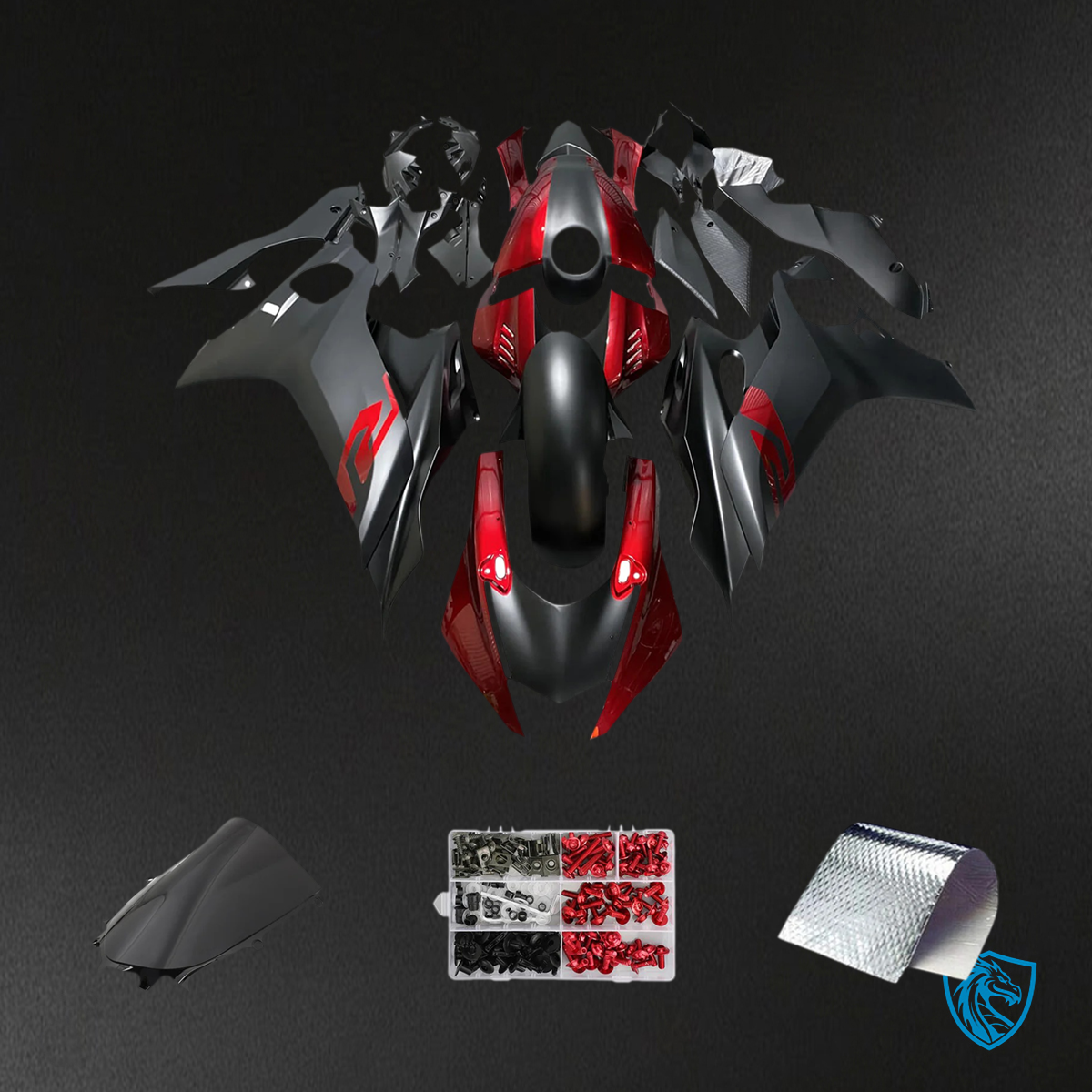 Yamaha YZF R6 (2017-2023) Dark Red & Black - Aftermarket Fairing Kit