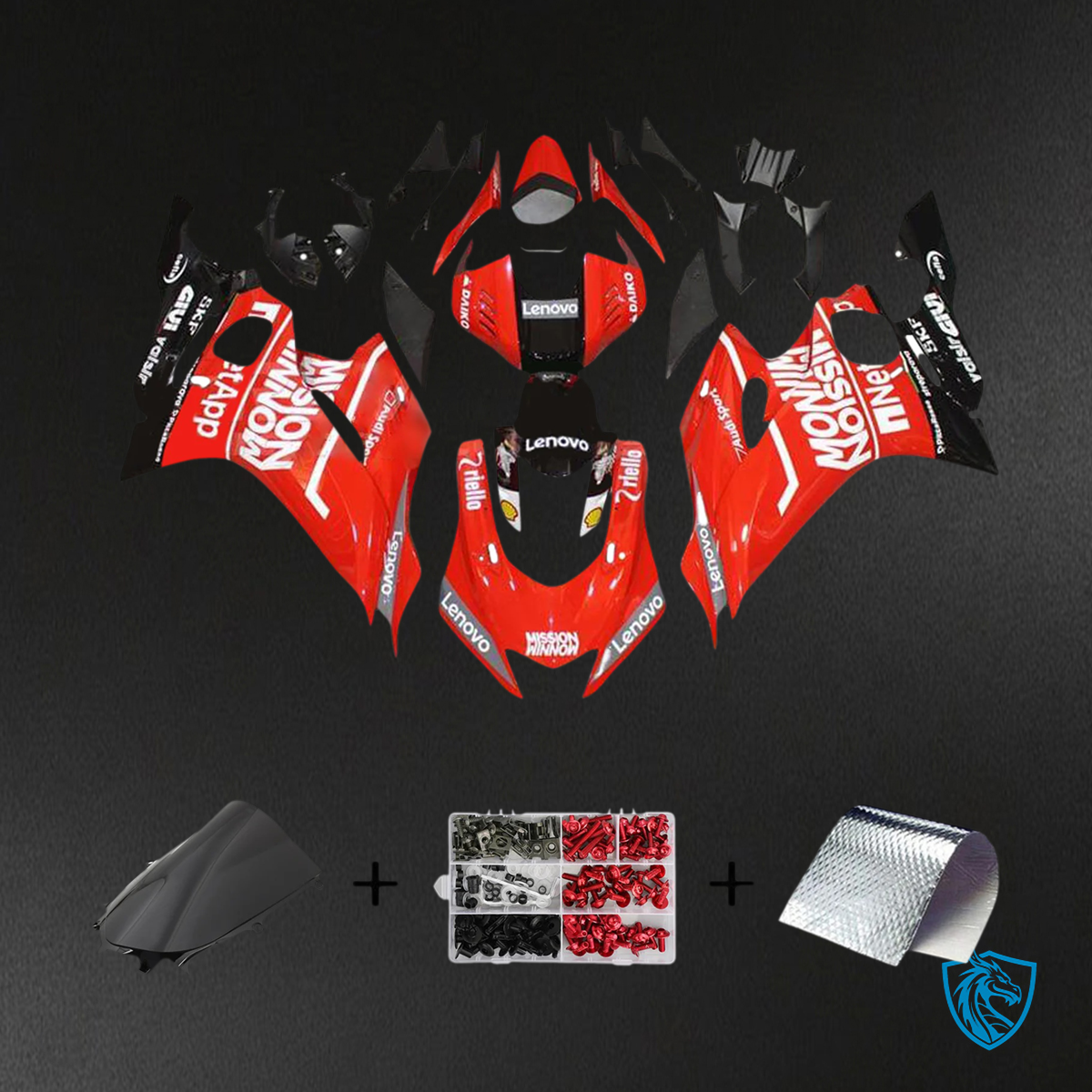 Yamaha YZF R6 (2017-2023) Glossy Black & Orange - MERGEment Fairing Kit