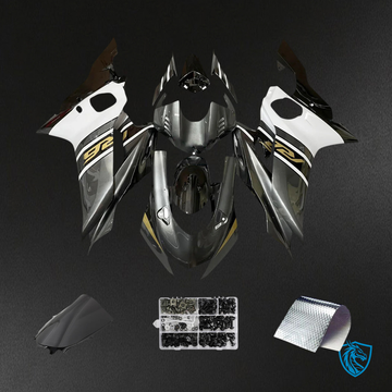 Yamaha YZF R6 (2017-2023) Glossy White, Black & Gold - Custom ABS Fairing Kit