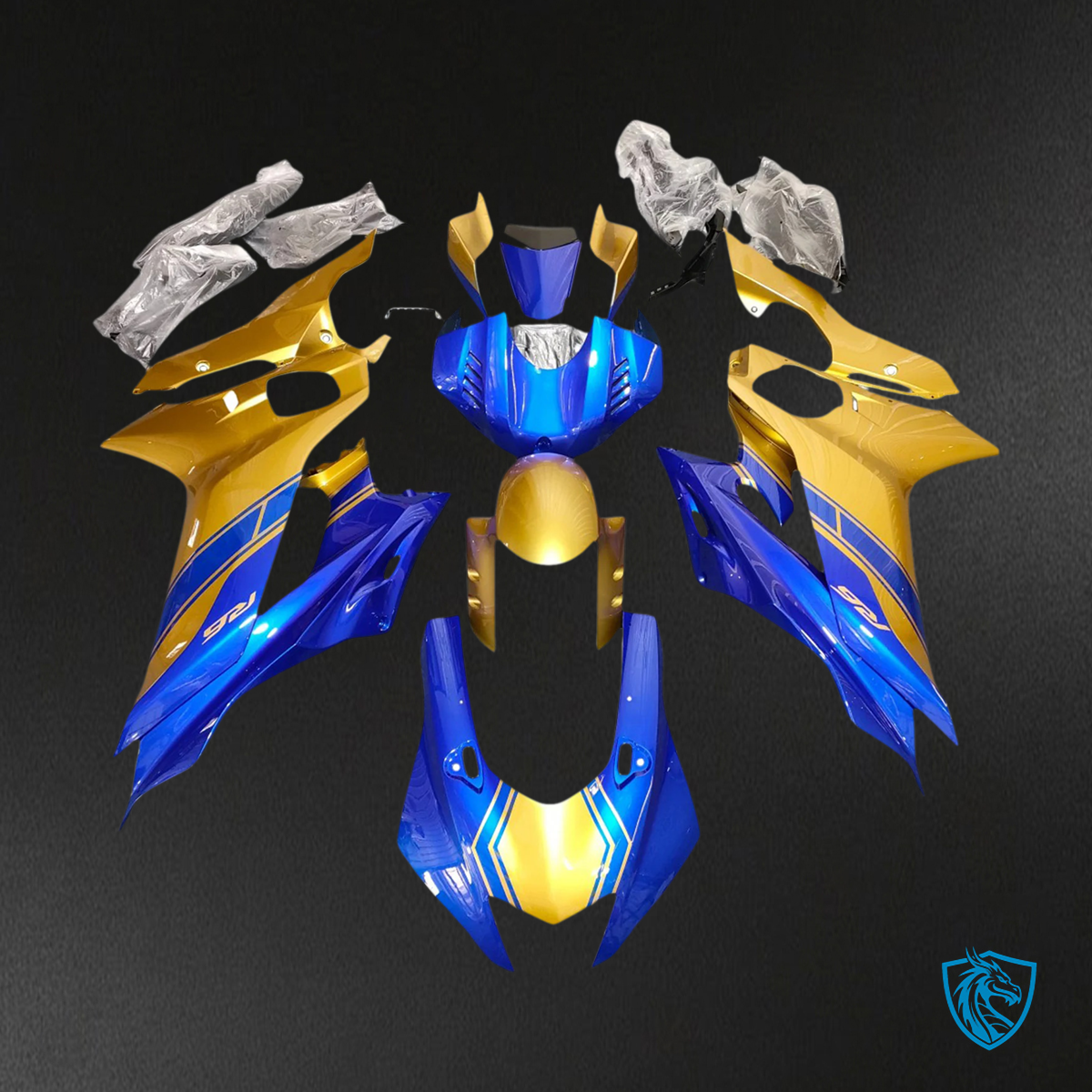 Yamaha YZF R6 (2017-2023) Gold & Blue - MERGEment Motorcycle Fairing Kit
