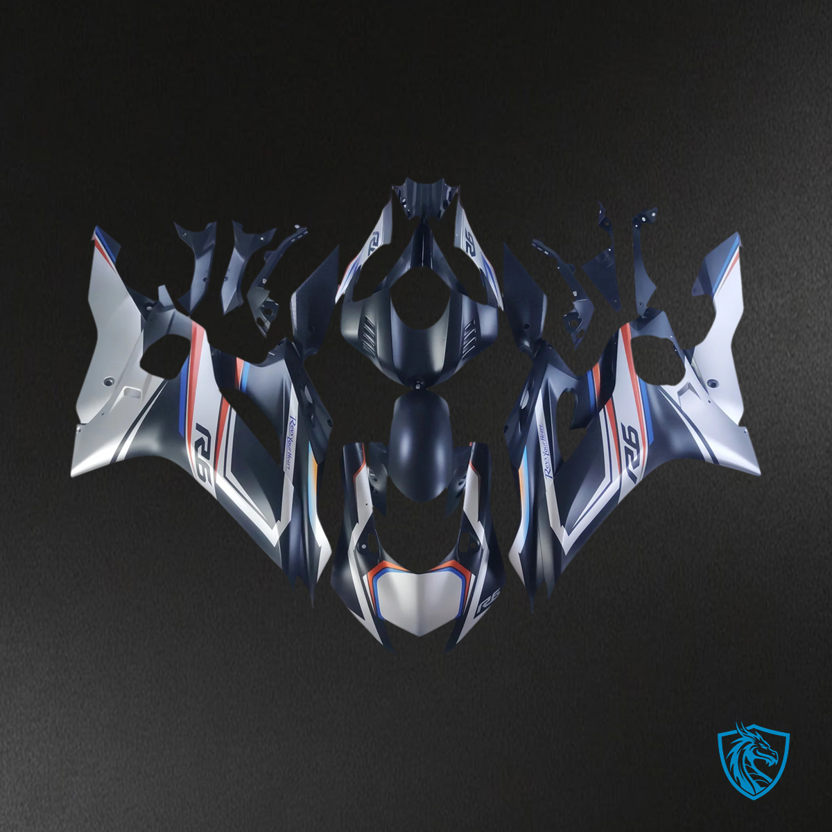 Yamaha YZF R6 (2017-2023) Gray, Black, Blue & Orange - MERGEment Fairing Kit