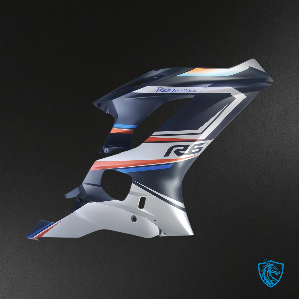 Yamaha YZF R6 (2017-2023) Gray, Black, Blue & Orange - MERGEment Fairing Kit