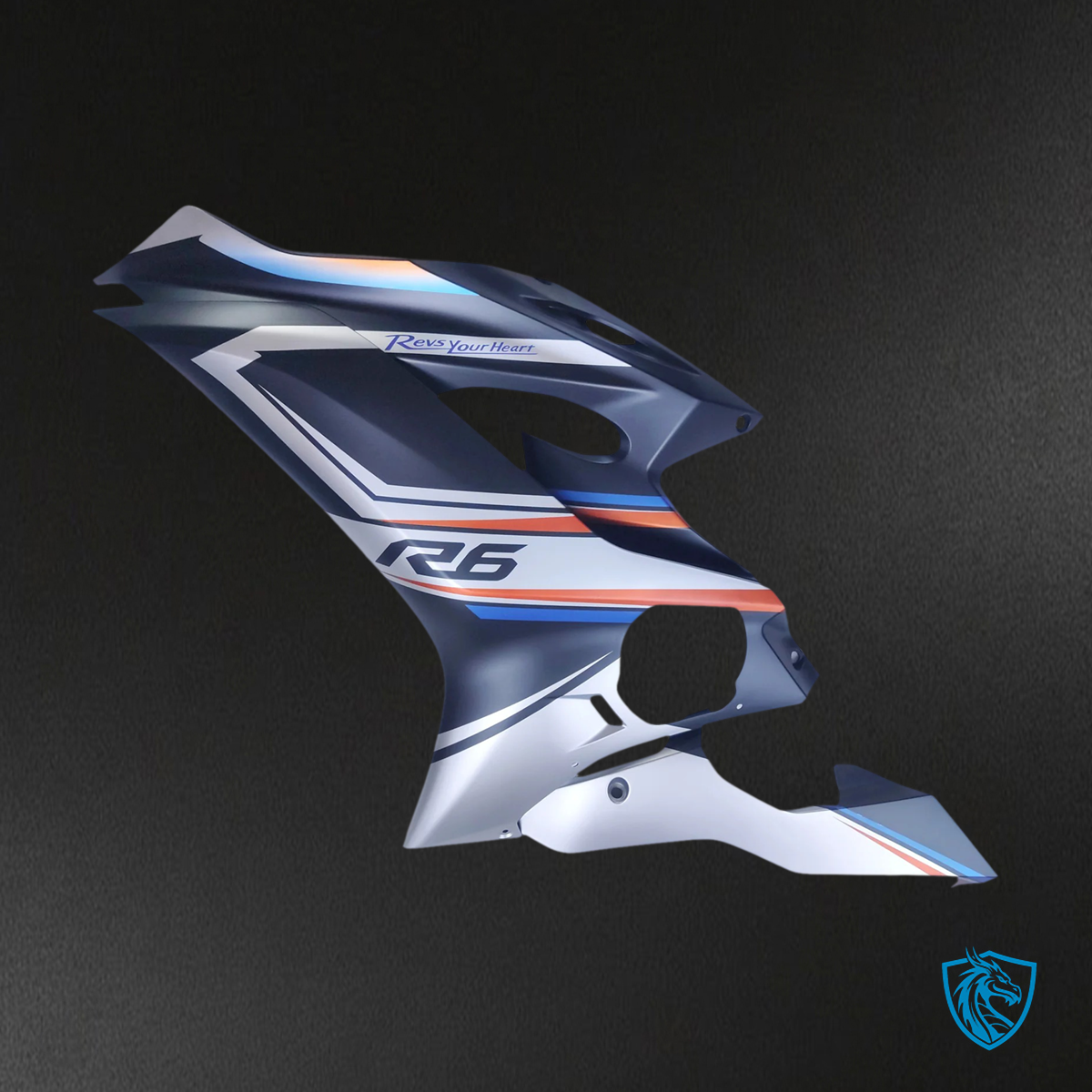 Yamaha YZF R6 (2017-2023) Gray, Black, Blue & Orange - MERGEment Fairing Kit