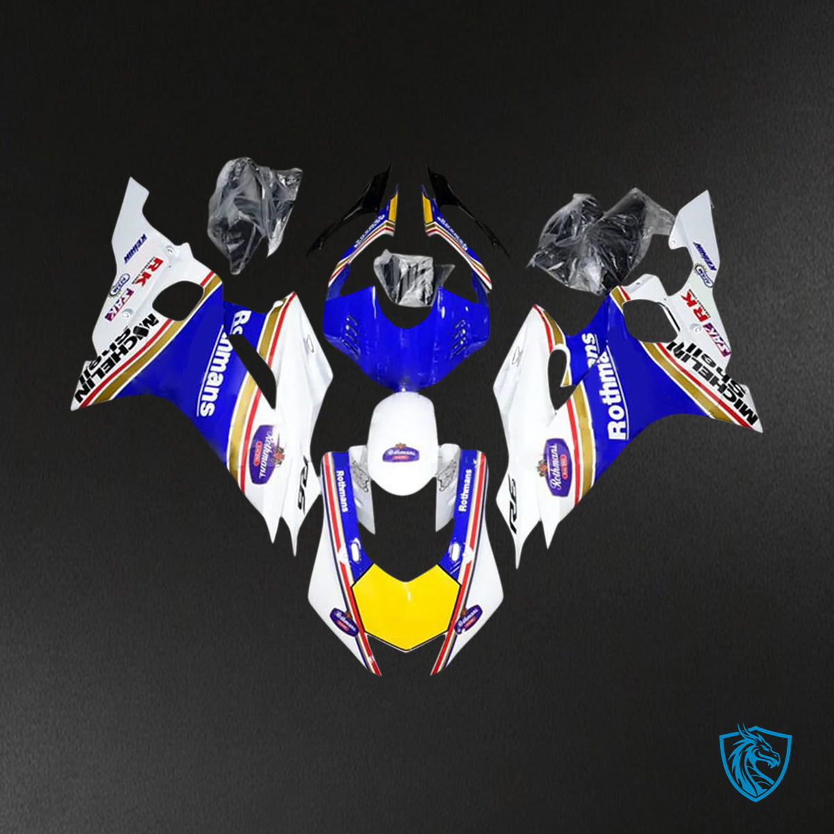 Yamaha YZF R6 (2017-2023) White, Blue & Yellow - Fairing Kit