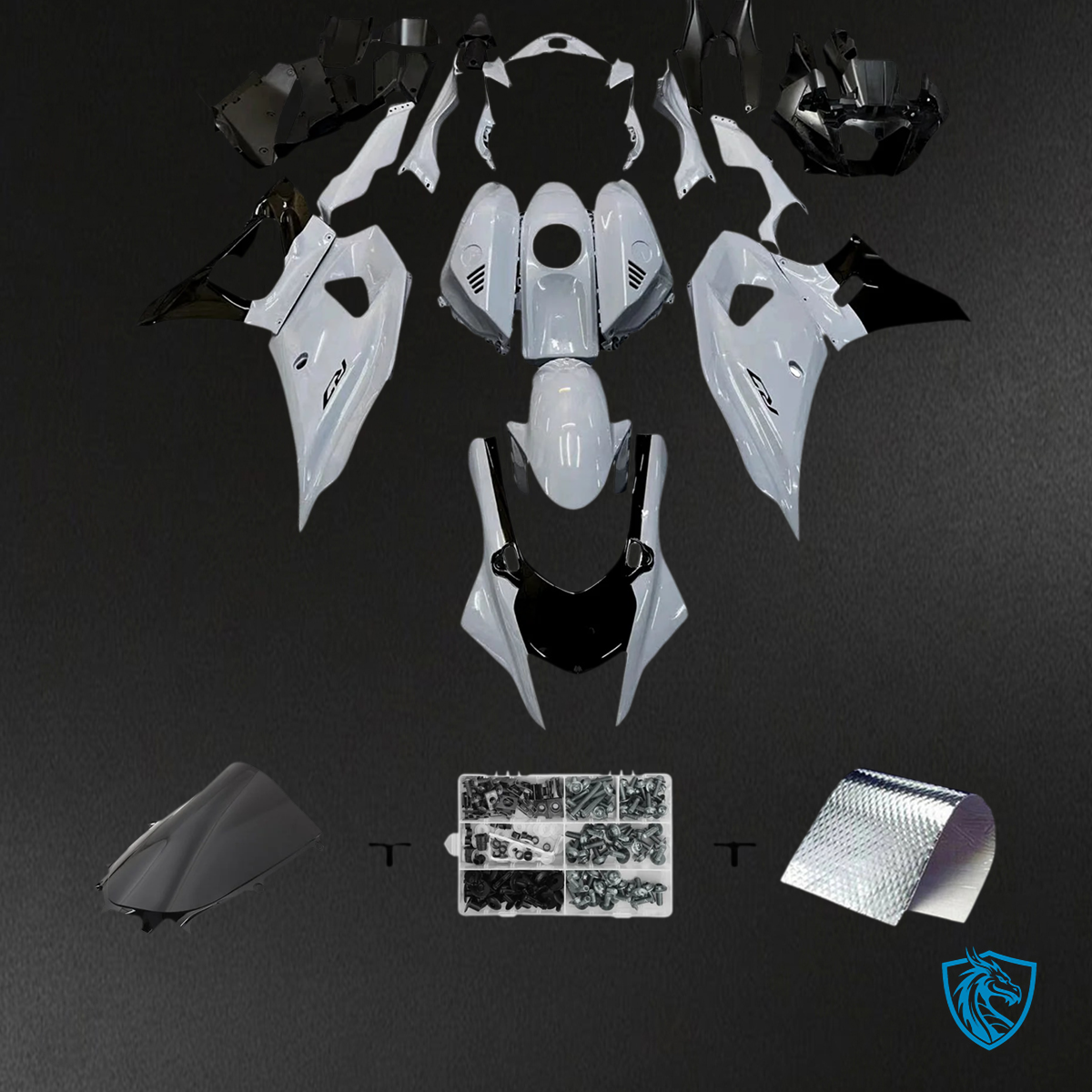 Yamaha YZF R7 (2021-2025) Black & Gray - MERGEment Motorcycle Fairings Kit