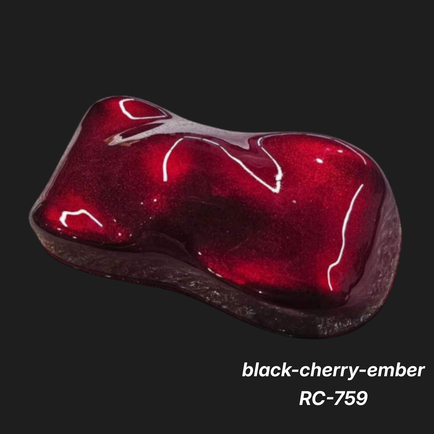 Black-Cherry-Ember RC-759 – Premium Deep Cherry Red Metallic Color Sample
