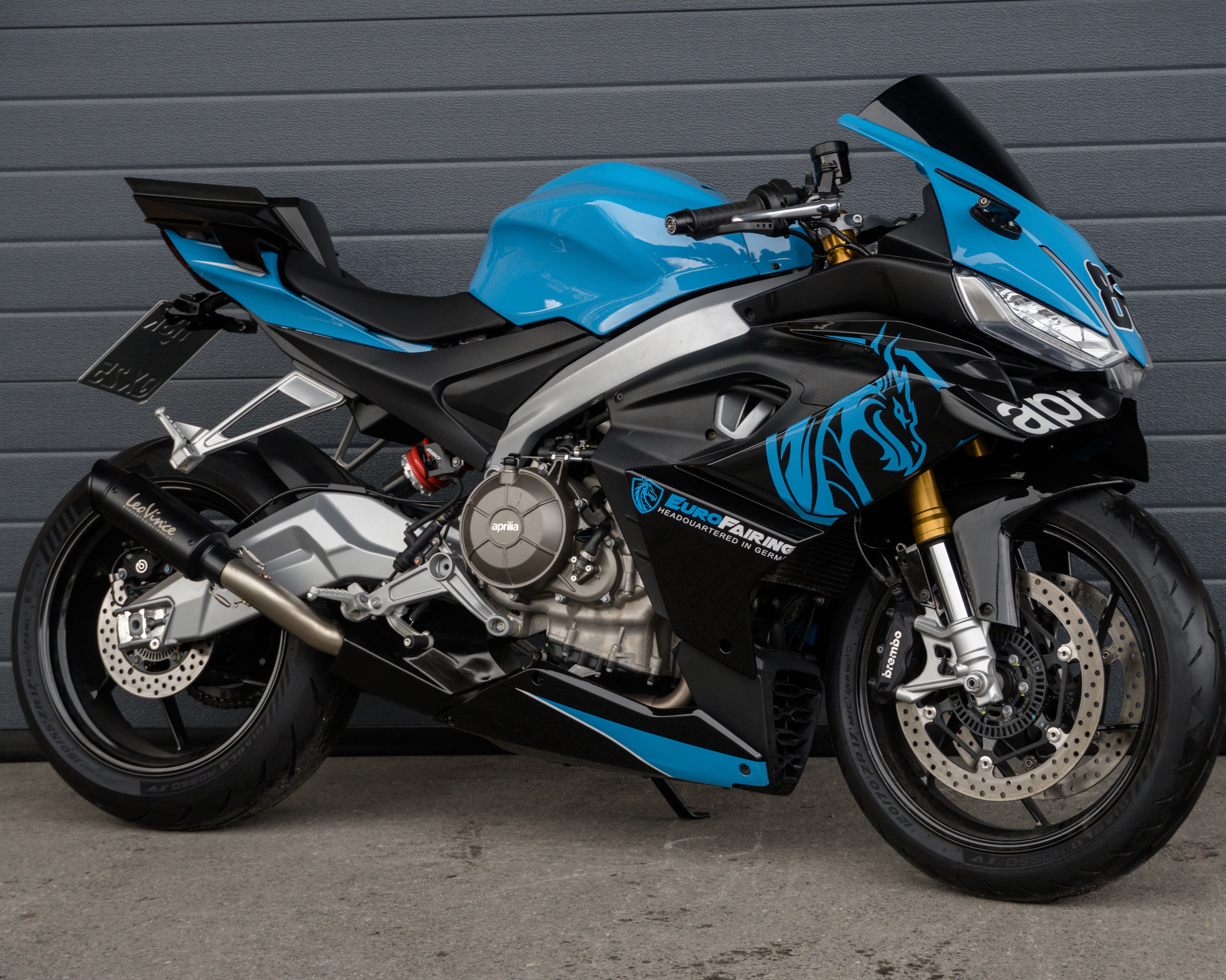 Aprilia RS660 2020-2025 EuroFairings Blue Edition ABS fairing kit, right side view