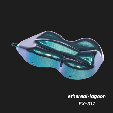 Ethereal-Lagoon FX-317 – Premium Aqua-Glint Iridescent Paint Sample