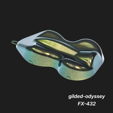 Gilded-Odyssey FX-432 – Premium Aurora-Gold Iridescent Paint Sample