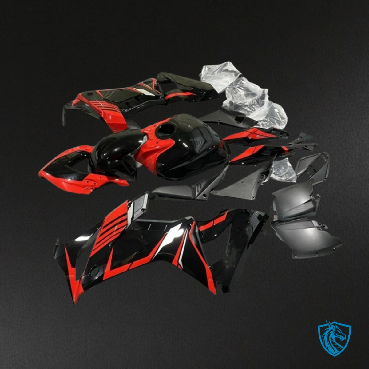 Honda CBR650R (2019-2020) Gloss Red & Black - Custom ABS Fairing Kit