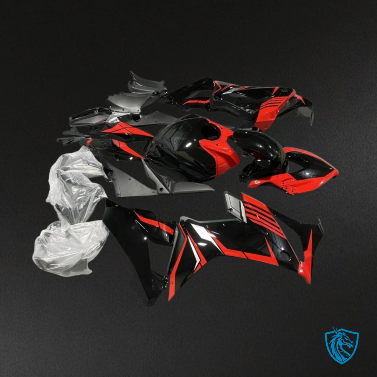 Honda CBR650R (2019-2020) Gloss Red & Black - Custom ABS Fairing Kit