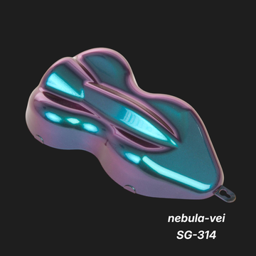 Nebula-Veil SG-314 – Premium teal-Gray Metallic Color Sample