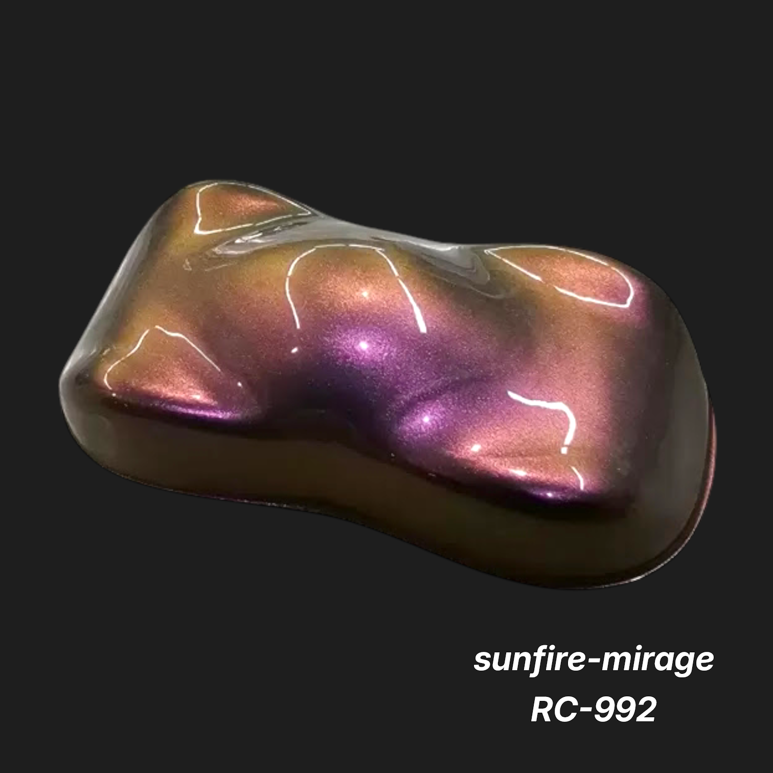 Sunfire-Mirage RC-992 – Premium Fiery Red & Orange Iridescent Color Sample