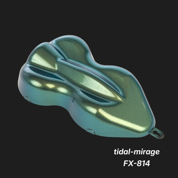 Tidal-Mirage FX-814 – Premium Aqua-Teal Iridescent Color Sample