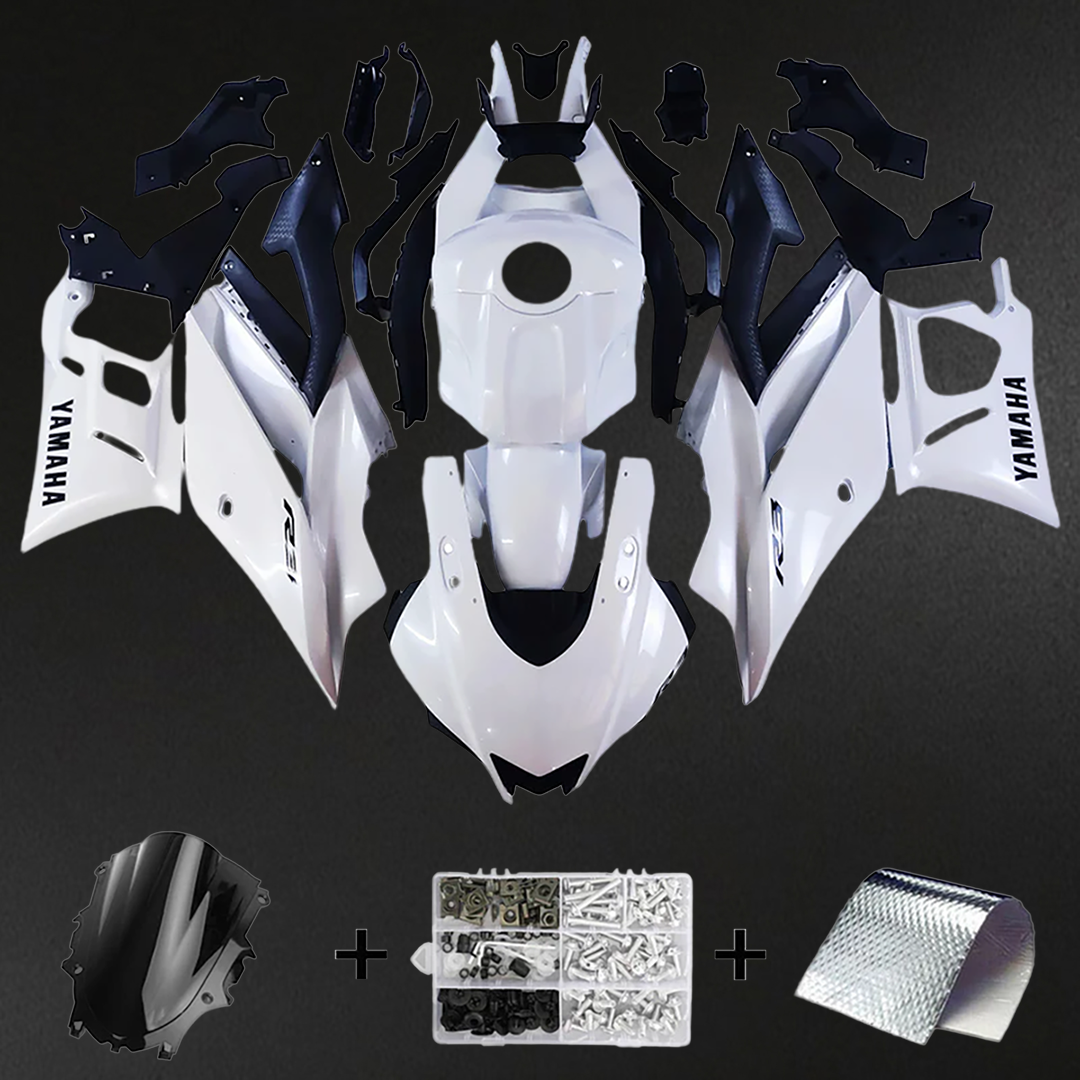 Yamaha YZF R3-R25 (2022-2023) Fairing Kit - White & Black ABS Bodywork