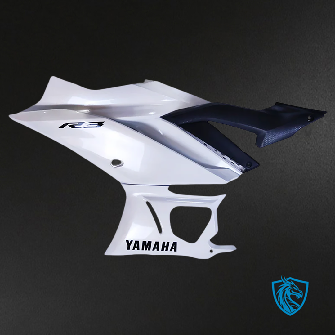 Yamaha YZF R3-R25 (2022-2023) Fairing Kit - White & Black ABS Bodywork