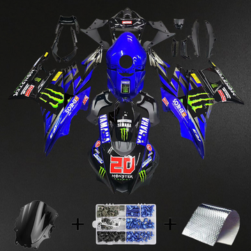 Yamaha YZF-R3-R25 (2022-2024) Black, Blue & Green Fairing ABS Bodywork