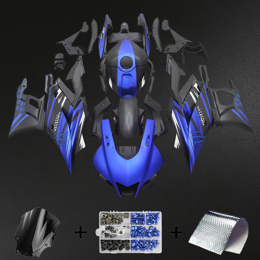 Yamaha YZF-R3-R25 (2022-2024) Blue & Black Fairing ABS Bodywork