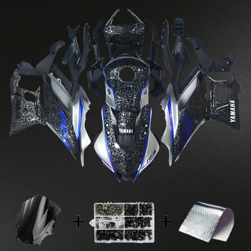 Yamaha YZF-R3-R25 (2022-2024) Silver & Black Fairing ABS Bodywork